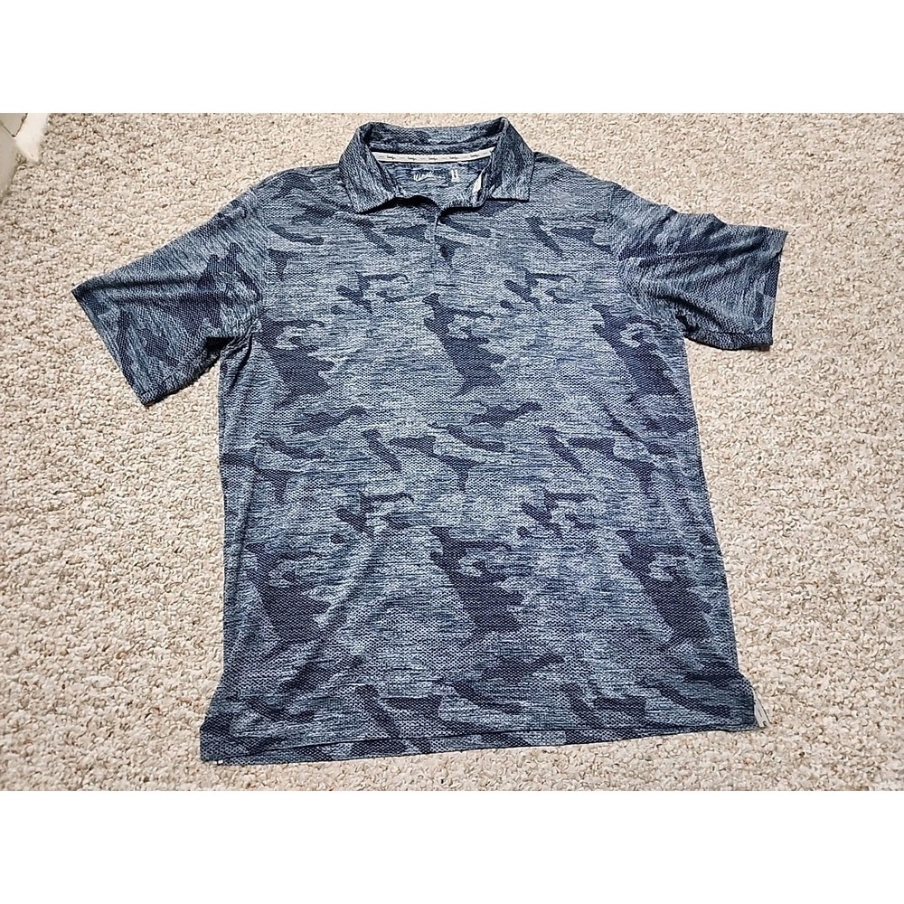 Walter Hagen Polo Shirt Mens Navy Gray Camo 11 Majors Golf‎ L